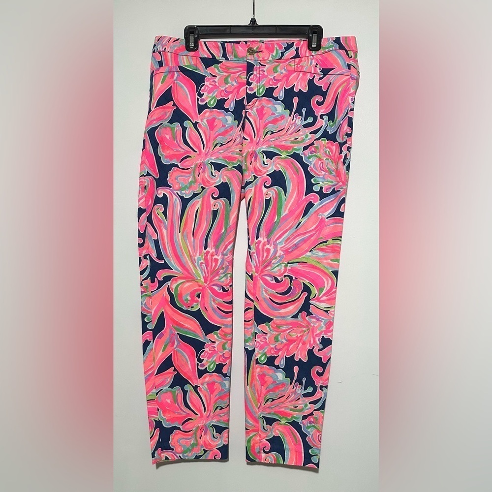 NWOT Lilly Pulitzer Plume Bloom Kelly Pants Garden Party Brunch 12